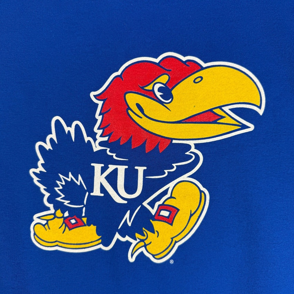 Kansas University Jayhawks Crewneck Size XL Pullover Sweatshirt - Picture 2 of 7